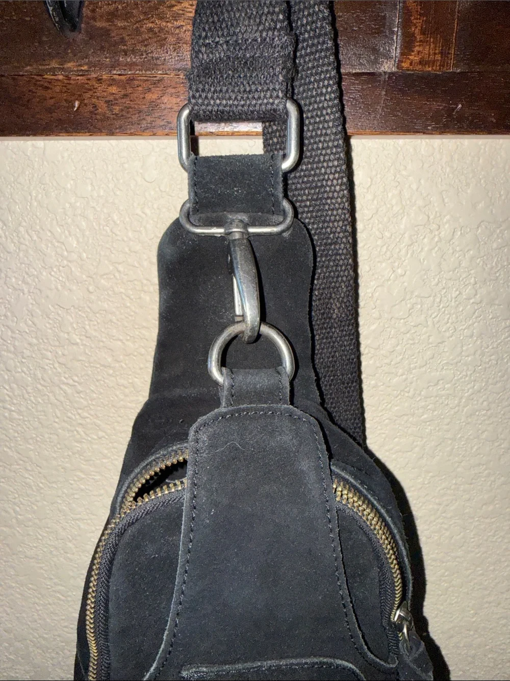 Free People Black Suede Crossbody Sling Bag - Picture 4 of 8